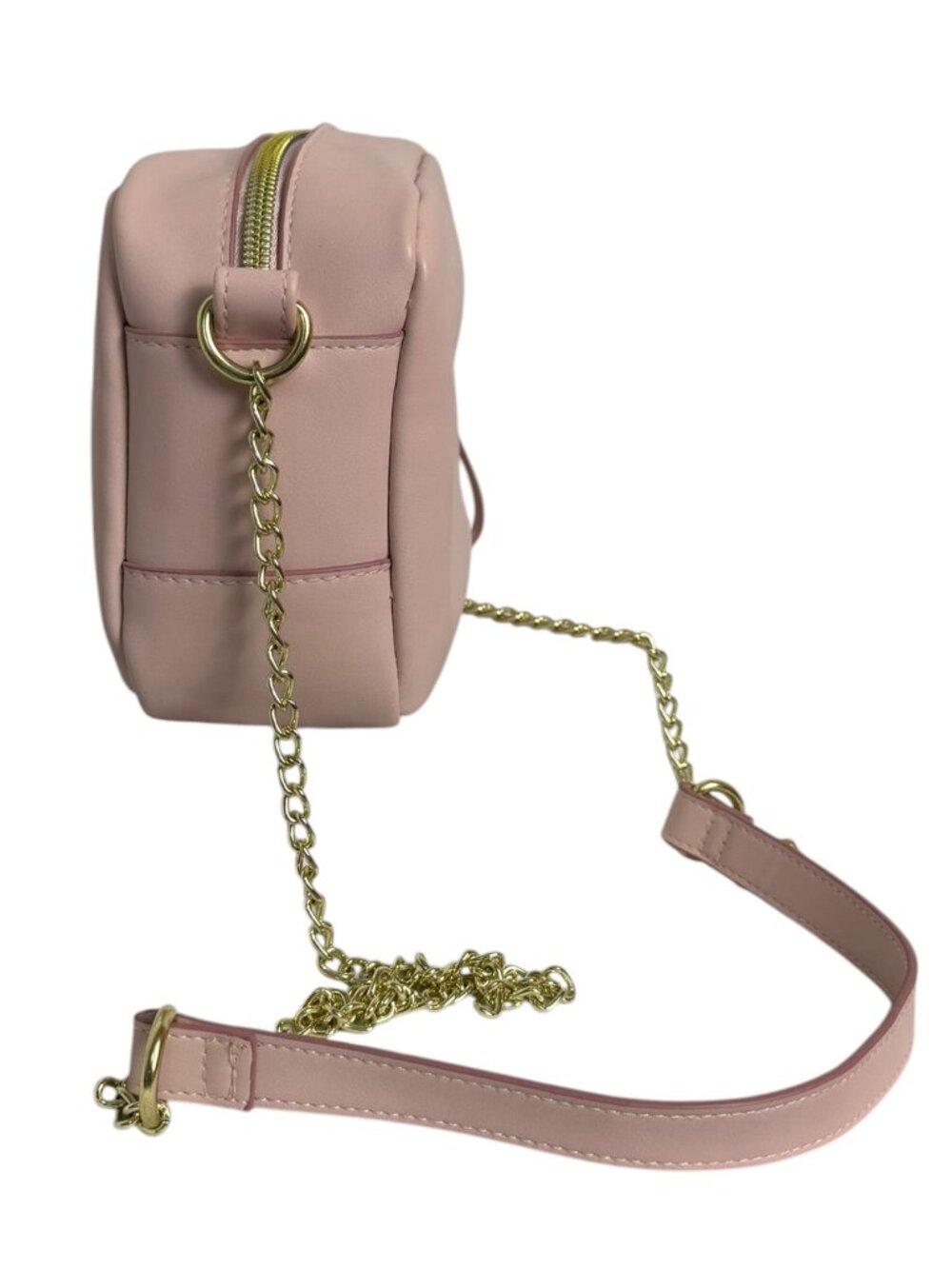 Pink Cat Face Novelty Bag Laser Cut Crossbody Wristlet Gold Chain Crossbody - Picture 4 of 11